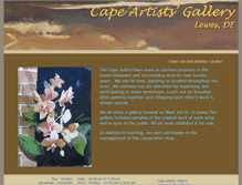 Tablet Screenshot of capeartists.org